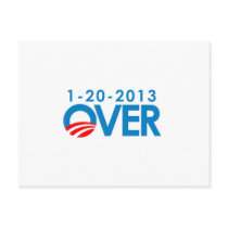 Anti-Obama Bumpersticker - Over 1-20-2013 Postcards