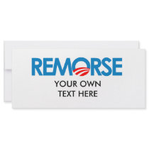 Anti-Obama Bumpersticker - Remorse rack cards by antiobama Anti-Obama Bumpersticker - Remorse rack cards