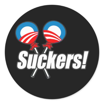 Anti-Obama Bumpersticker - Suckers by obamanation
