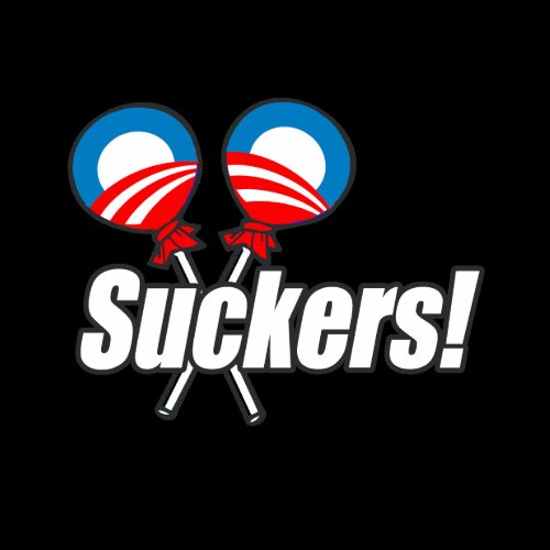 Anti-Obama Bumpersticker - Suckers button