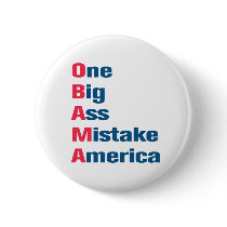 Anti Obama Button by politicgear Anti Obama Button
