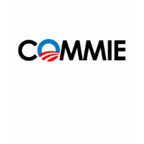 Anti-Obama - Commie black T Shirt