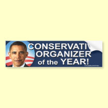 anti Obama "Conservative Organizer" Sticker bumper stickers