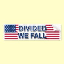 anti Obama "Divided We Fall" bumper sticker bumper stickers