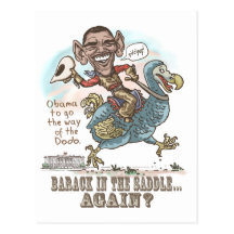 Anti-Obama Dodo Extinction 2012 Postcard