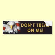 Anti Obama “Don't Tread On Me” Bumper Sticker bumper stickers