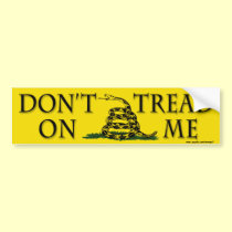 anti Obama "Dont Tread Yellow" bumper sticker bumper stickers