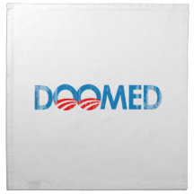 ANTI-OBAMA - DOOMED- Faded.png Napkins