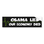 Anti Obama economy bumper stickers