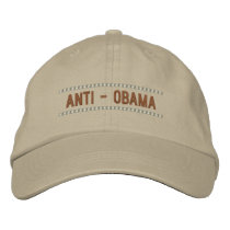 Anti-Obama - Embroidered Hat embroidered hats by OutOfLimits Anti-Obama - Embroidered Hat embroidered hats