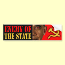 anti Obama "Enemy Of The State" bumper sticker bumper stickers