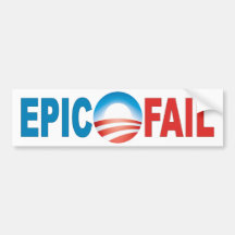 Anti-Obama Epic Fail bumper sticker