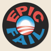 Anti-Obama Epic Fail stickers