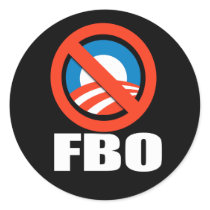 Anti-Obama - fbo Round Stickers