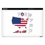 Anti Obama Forward Off The Cliff Decal For Laptop