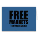 Anti-Obama - Free Markets not Freeloaders cards