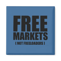 Anti-Obama - Free Markets not Freeloaders magnets