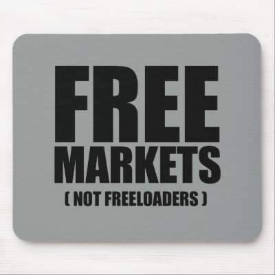 Anti-Obama - Free Markets not Freeloaders Mouse Mat by antiobama