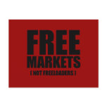 Anti-Obama - Free Markets not Freeloaders Postcard
