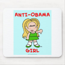 Anti-Obama Girl Mouse Pads