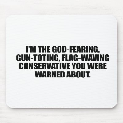 Anti-Obama - God fearing conservative Mouse Pads by obamanation