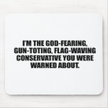 Anti-Obama - God fearing conservative mousepads