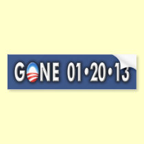 Anti Obama “GONE 012013” Bumper Sticker bumper stickers