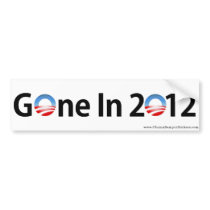 Anti-Obama "Gone In 2012" bumper stickers