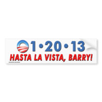 anti Obama "Hasta La Vista, Barry" bumper sticker bumper stickers by mrunpc anti Obama "Hasta La Vista, Barry" bumper sticker bumper stickers