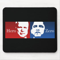 Anti-Obama - Hero vs. Zero mousepads