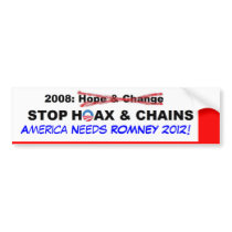 Anti Obama Hoax & Chains Bumper Stickers