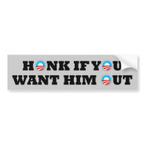 Anti Obama 'honk if' bumper stickers bumper stickers