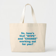 Anti Obama "Hope" and "Change" Bag