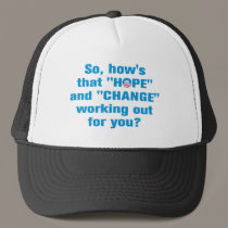 Anti Obama "Hope" and "Change" hats by antiobamastuff Anti Obama "Hope" and "Change" hats