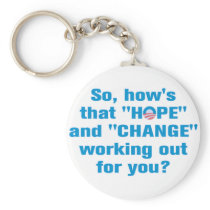 Anti Obama "Hope" and "Change" Keychain