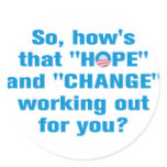 Anti Obama "Hope" and "Change" Sticker