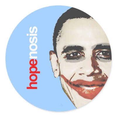 Anti-Obama - hopenosis Round Sticker by obamanation