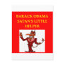anti obama joke postcard