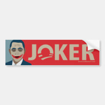Anti-Obama Joker Bumper Sticker