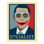 Anti-Obama Joker Socialist Post Card