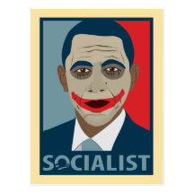 Anti-Obama Joker Socialist Post Card