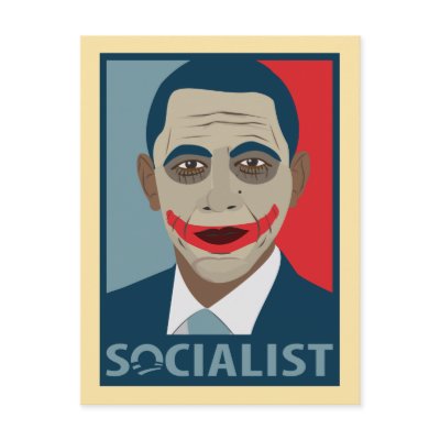 Anti-Obama Joker Socialist Post Card by AmericanElephant