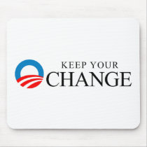 Anti-Obama - Keep your change black Mouse Mats