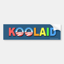 anti Obama "Koolaid" Blue bumper sticker