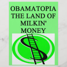 anti obama money joke custom flyer