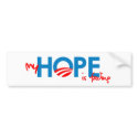 Anti-Obama - My HOPE is fading bumper stickers
