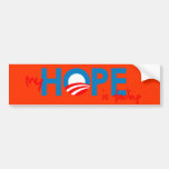 Anti-Obama - My HOPE is fading Bumper Sticker