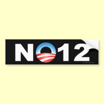 anti Obama "NO12" bumper sticker bumper stickers