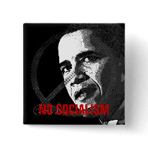 Anti-Obama - NO SOCIALISM - Button