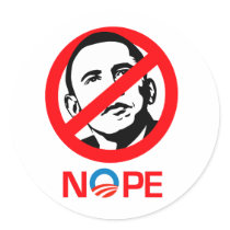Anti-Obama - Nope stickers by antiobama Anti-Obama - Nope stickers